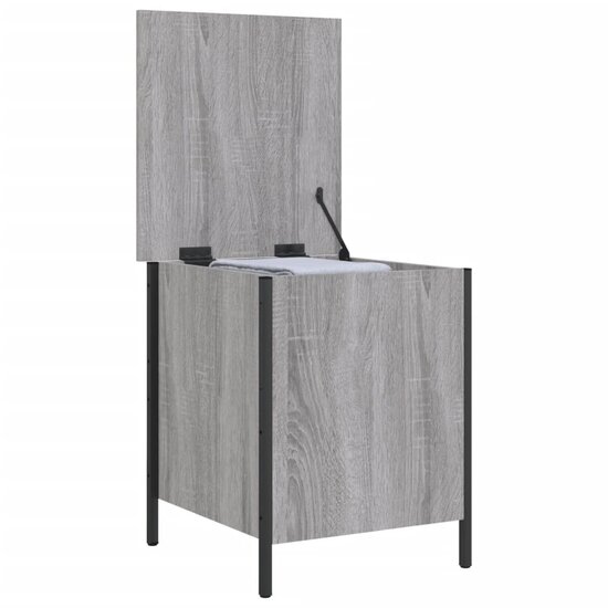 Opbergbankje 40X42,5X50 Cm Bewerkt Hout Eikenkleur 40 x 42.5 x 50 cm Grijs sonoma