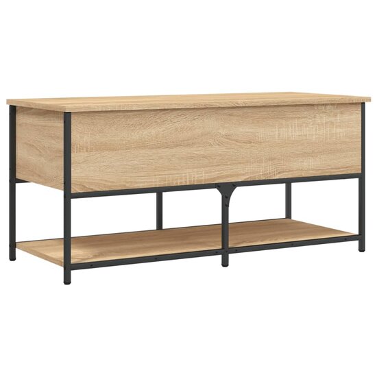 Opbergbankje 100X42,5X47 Cm Bewerkt Hout Kleurig 100 x 42.5 x 47 cm Sonoma eiken