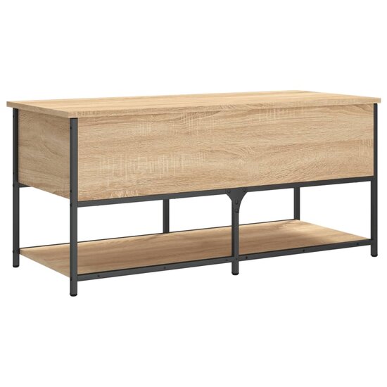 Opbergbankje 100X42,5X47 Cm Bewerkt Hout Kleurig 100 x 42.5 x 47 cm Sonoma eiken