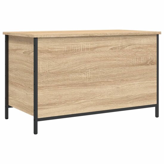 Opbergbankje 80x42,5x50 cm bewerkt hout sonoma eikenkleurig