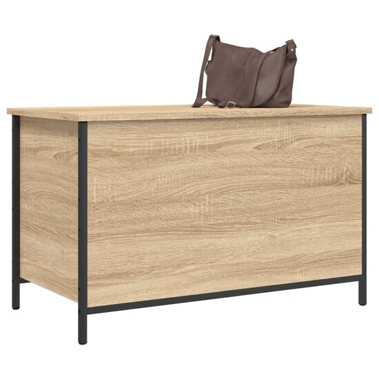 Opbergbankje 80x42,5x50 cm bewerkt hout sonoma eikenkleurig