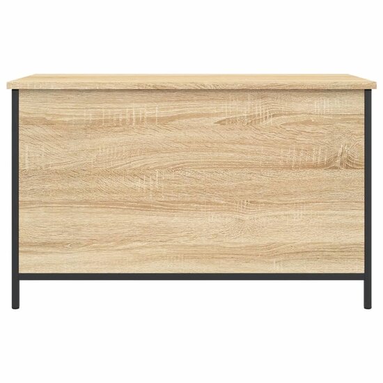 Opbergbankje 80x42,5x50 cm bewerkt hout sonoma eikenkleurig