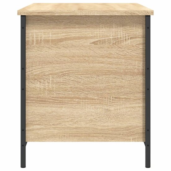 Opbergbankje 80x42,5x50 cm bewerkt hout sonoma eikenkleurig