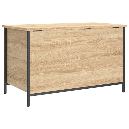 Opbergbankje 80x42,5x50 cm bewerkt hout sonoma eikenkleurig