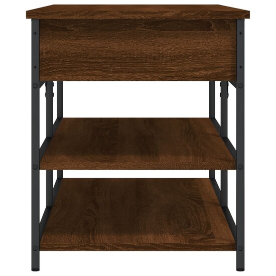Schoenenbankje 100x42,5x50 cm bewerkt hout bruin eikenkleur