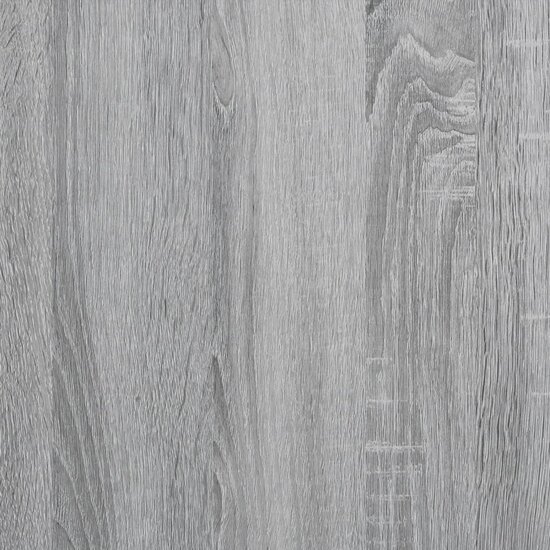 Schoenenbankje 70x38,5x49 cm bewerkt hout grijs sonoma eiken