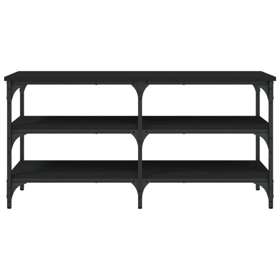 Schoenenbank 100x38,5x49 cm bewerkt hout zwart
