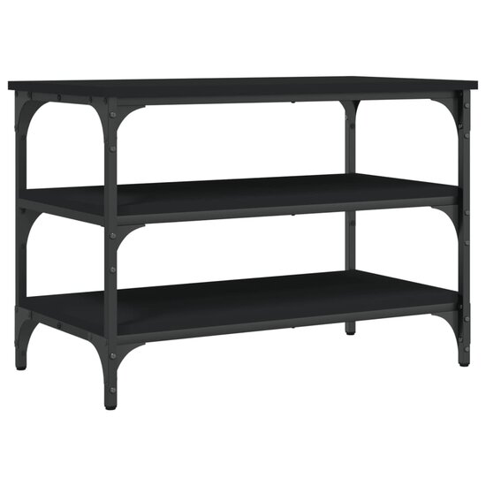 Schoenenbankje 70X38,5X49 Cm Bewerkt Hout 70 x 38.5 x 49 cm Zwart