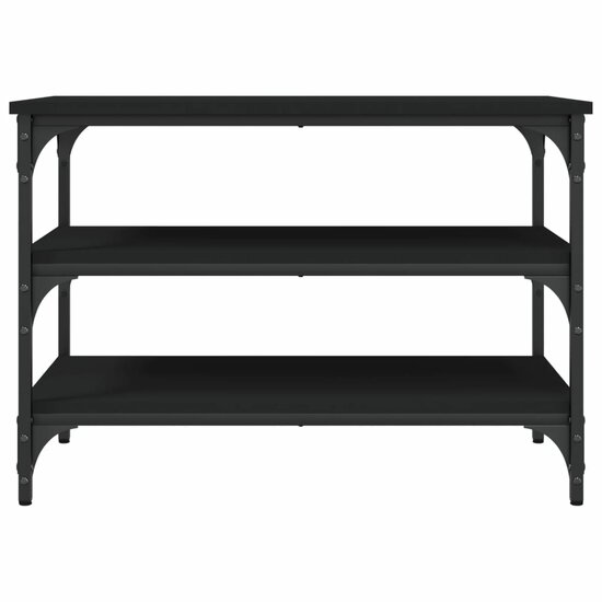 Schoenenbankje 70X38,5X49 Cm Bewerkt Hout 70 x 38.5 x 49 cm Zwart