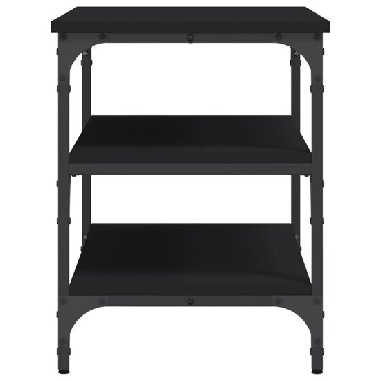 Schoenenbankje 70X38,5X49 Cm Bewerkt Hout 70 x 38.5 x 49 cm Zwart