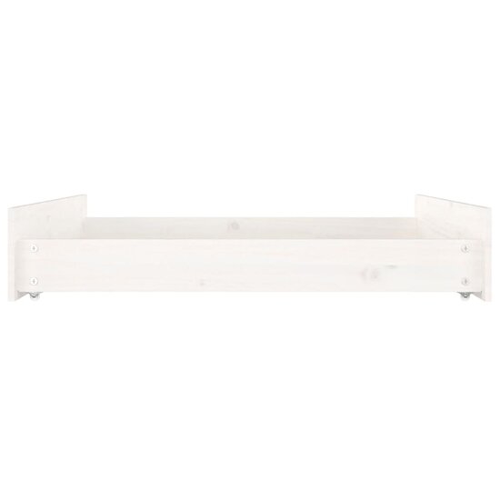 Bedlades 2 St Massief Grenenhout 95 x 93 x 18 cm Wit