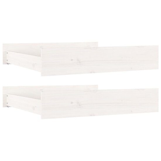 Bedlades 2 St Massief Grenenhout 95 x 103 x 18 cm Wit