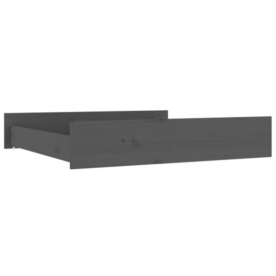 Bedlades 2 St Massief Grenenhout 95 x 103 x 18 cm Grijs