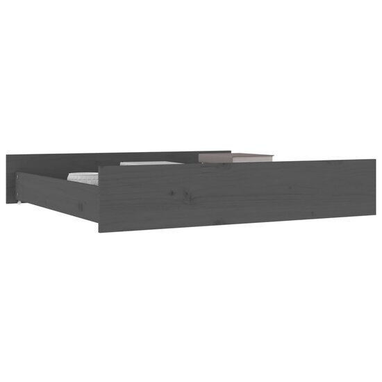 Bedlades 2 St Massief Grenenhout 95 x 103 x 18 cm Grijs