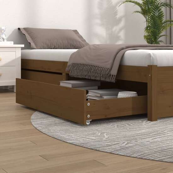 Bedlades 2 St Massief Grenenhout 95 x 103 x 18 cm Honingbruin