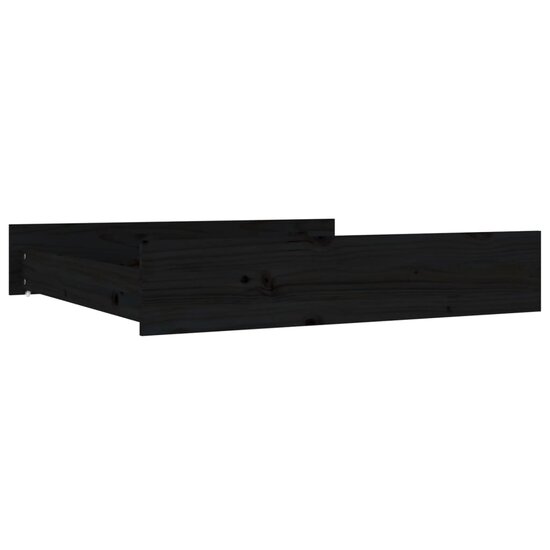 Bedlades 2 St Massief Grenenhout 95 x 103 x 18 cm Zwart