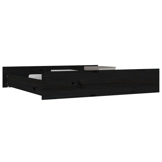 Bedlades 2 St Massief Grenenhout 95 x 103 x 18 cm Zwart