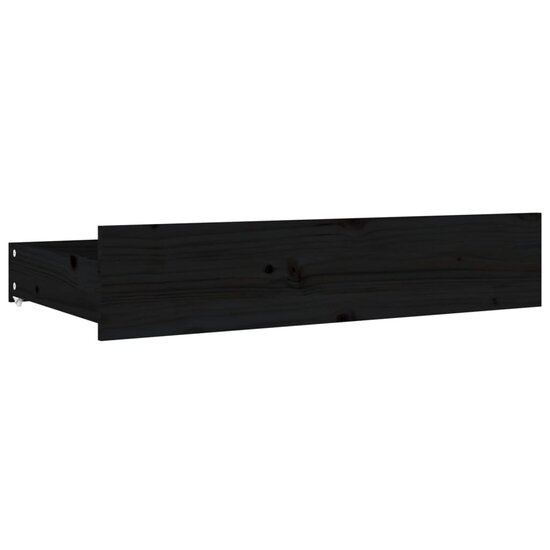 Bedlades 4 St Massief Grenenhout 90 x 57 x 18 cm Zwart