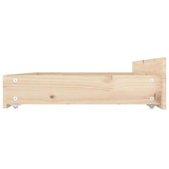Bedlades 4 St Massief Grenenhout 95 x 57 x 18 cm Naturel