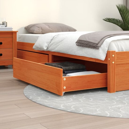 Bedlades 2 St Massief Grenenhout 95 x 103 x 18 cm Wasbruin