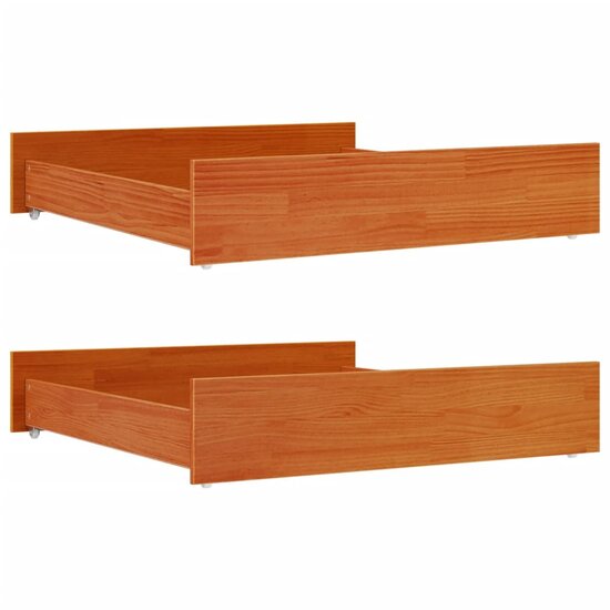 Bedlades 2 St Massief Grenenhout 95 x 103 x 18 cm Wasbruin