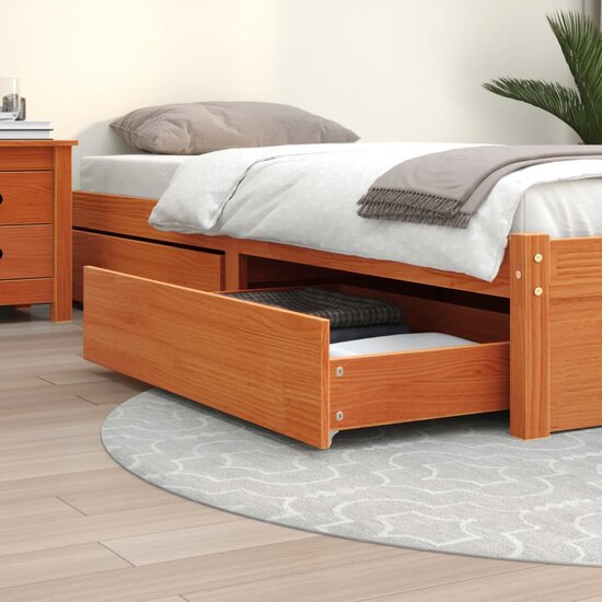 Bedlades 4 St Massief Grenenhout 95 x 57 x 18 cm Wasbruin