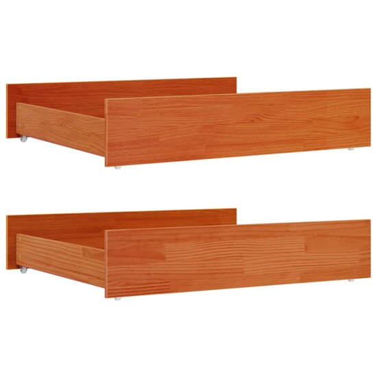 Bedlades 2 St Massief Grenenhout 95 x 93 x 18 cm Wasbruin