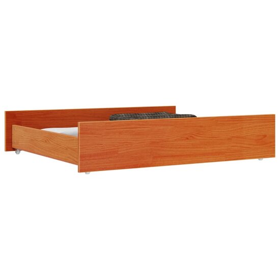 Bedlades 2 St Massief Grenenhout 95 x 93 x 18 cm Wasbruin