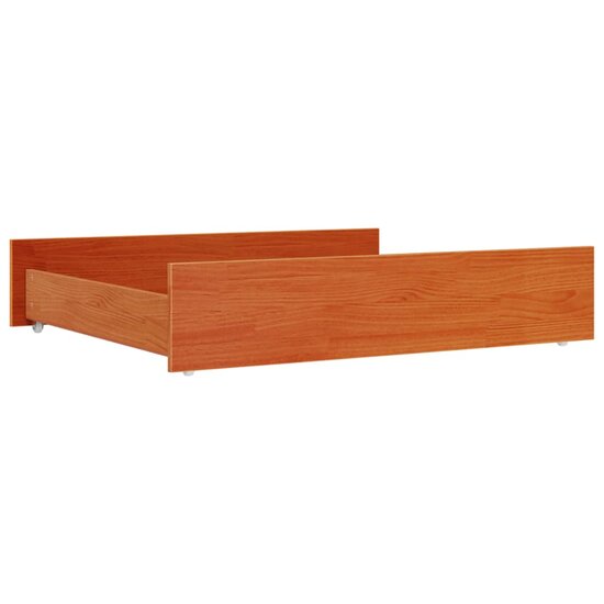 Bedlades 2 St Massief Grenenhout 95 x 93 x 18 cm Wasbruin