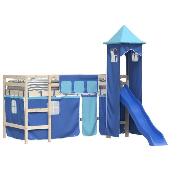 Gordijnen Voor Hoogslaper Met Toren Polyester Blauw