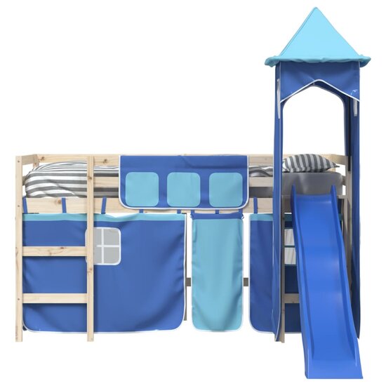 Gordijnen Voor Hoogslaper Met Toren Polyester Blauw