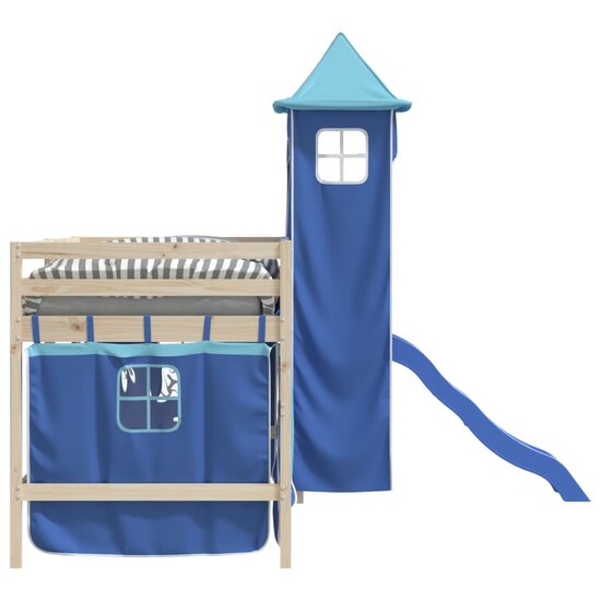 Gordijnen Voor Hoogslaper Met Toren Polyester Blauw