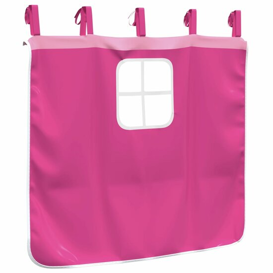 Gordijnen voor hoogslaper met tunnel polyester roze
