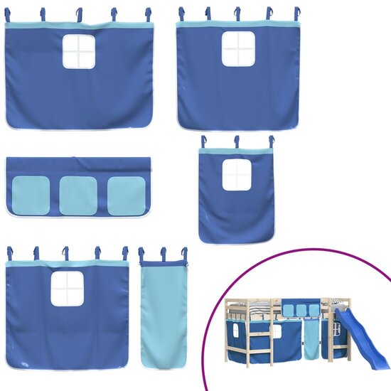 Gordijnen Voor Hoogslaper Polyester Blauw