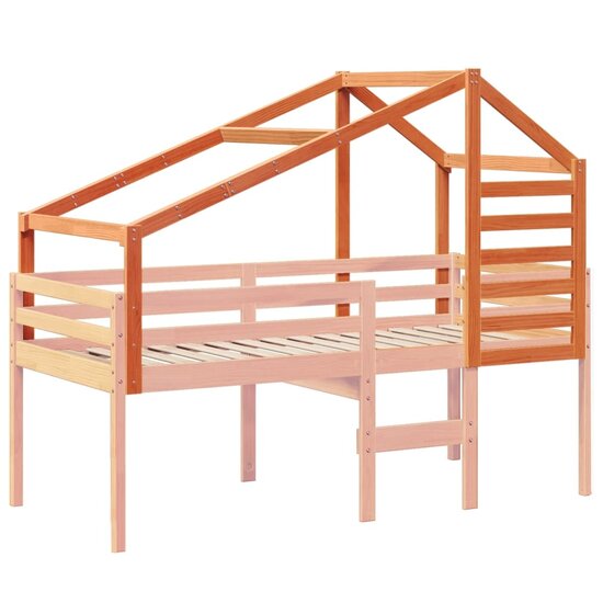 Kinderbedhuisje Massief Grenenhout 188 x 97 x 113 cm Wasbruin
