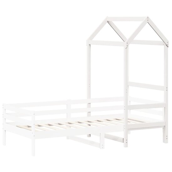 Kinderbedhuisje 118X70X176,5 Cm Massief Grenenhout 118 x 70 x 176.5 cm Wit