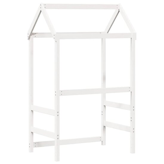 Kinderbedhuisje 98X70X176,5 Cm Massief Grenenhout 98 x 70 x 176.5 cm Wit