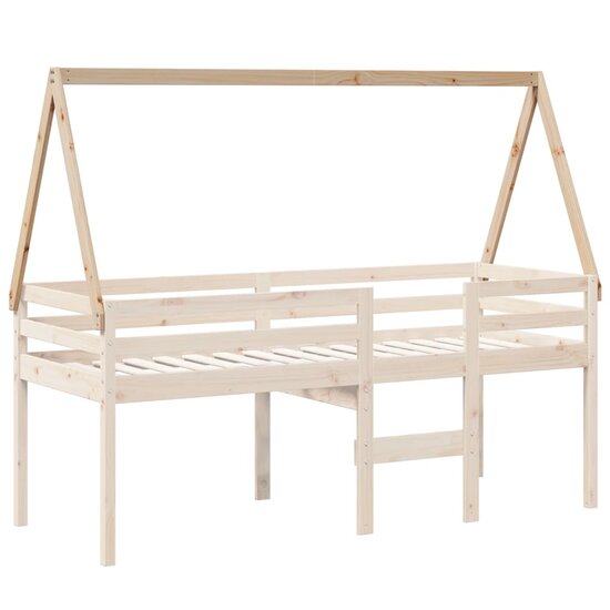 Kinderbedhuisje 209X95,5X88 Cm Massief Grenenhout 209 x 95.5 x 88 cm Naturel