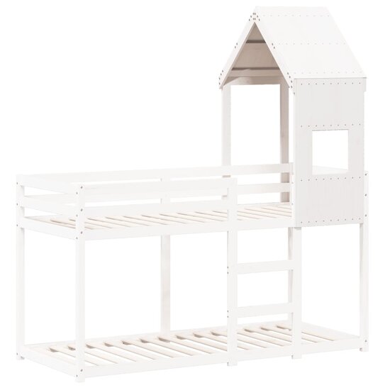 Kinderbedhuisje Massief Grenenhout 55 x 84 x 132 cm Wit