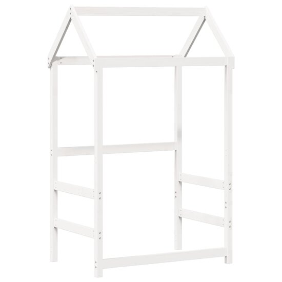 Kinderbedhuisje 108X70X176,5 Cm Massief Grenenhout 108 x 70 x 176.5 cm Wit