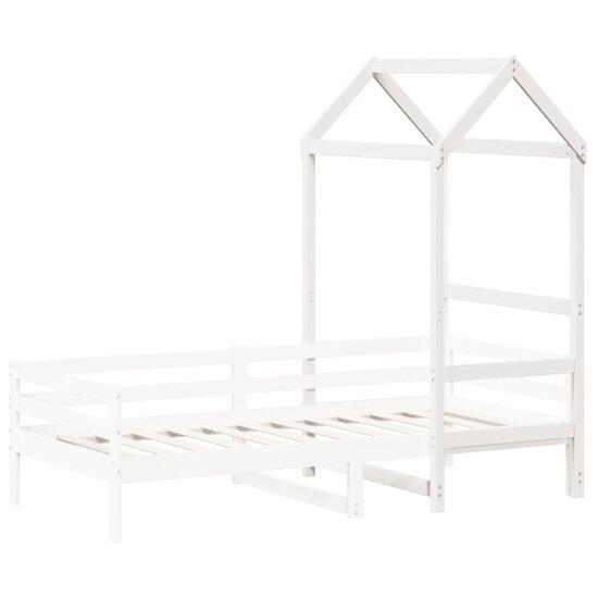Kinderbedhuisje 108X70X176,5 Cm Massief Grenenhout 108 x 70 x 176.5 cm Wit