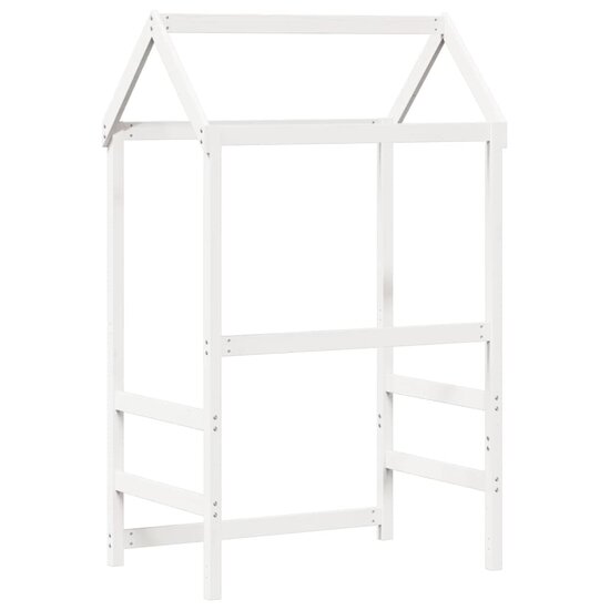 Kinderbedhuisje 108X70X176,5 Cm Massief Grenenhout 108 x 70 x 176.5 cm Wit