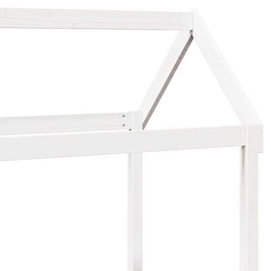 Kinderbedhuisje 108X70X176,5 Cm Massief Grenenhout 108 x 70 x 176.5 cm Wit