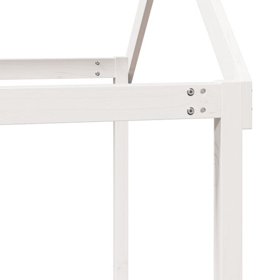Kinderbedhuisje 207X80,5X151,5 Cm Massief Grenenhout 207 x 80.5 x 151.5 cm Wit