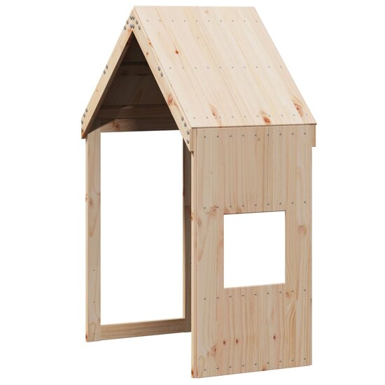 Kinderbedhuisje 55X99X139,5 Cm Massief Grenenhout 55 x 99 x 139.5 cm Naturel