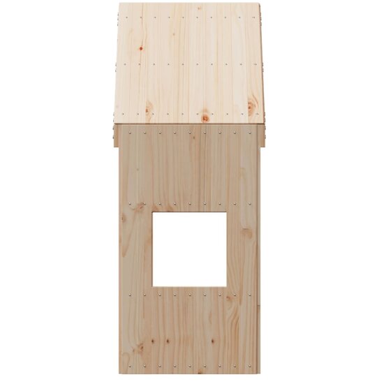Kinderbedhuisje 55X99X139,5 Cm Massief Grenenhout 55 x 99 x 139.5 cm Naturel