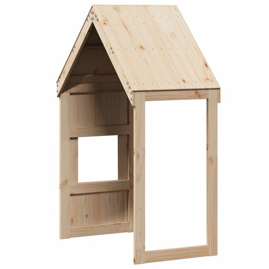 Kinderbedhuisje 55X99X139,5 Cm Massief Grenenhout 55 x 99 x 139.5 cm Naturel