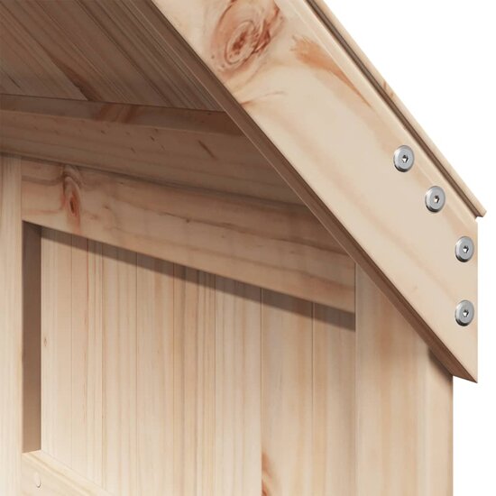 Kinderbedhuisje 55X99X139,5 Cm Massief Grenenhout 55 x 99 x 139.5 cm Naturel