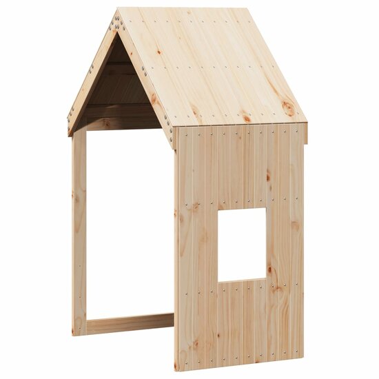 Kinderbedhuisje 60X89X134,5 Cm Massief Grenenhout 60 x 89 x 134.5 cm Naturel