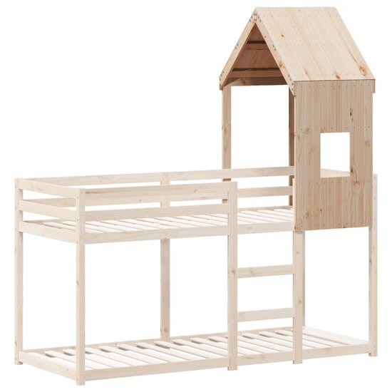 Kinderbedhuisje 60X89X134,5 Cm Massief Grenenhout 60 x 89 x 134.5 cm Naturel